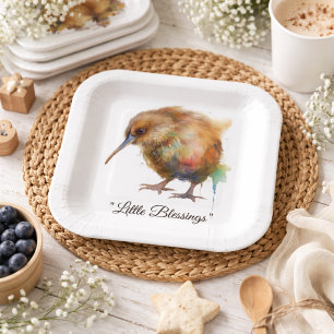 Whimsical Kiwi Bird Baby Shower Sweet Pipi Paper Plates