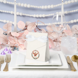 Whimsical Knight Girl and Dragon First Birthday Favor Boxes
