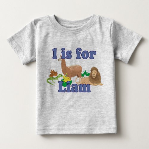 Whimsical L is for Liam Baby T_Shirt