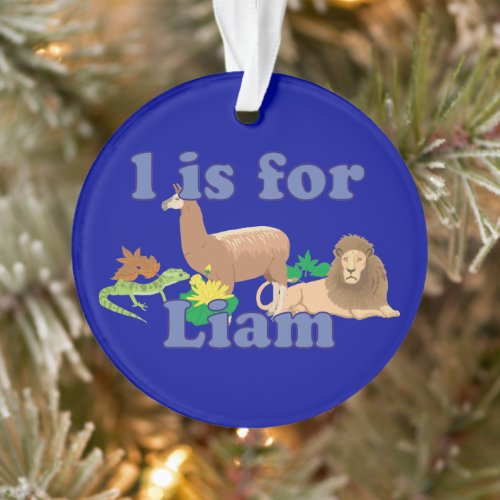 Whimsical L is for Liam Ornament