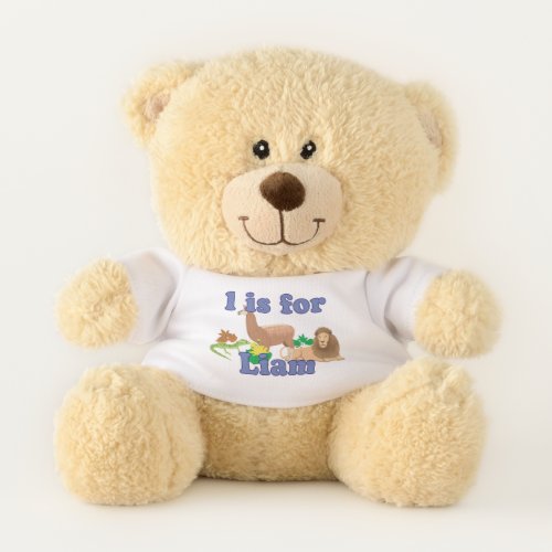 Whimsical L is for Liam Teddy Bear