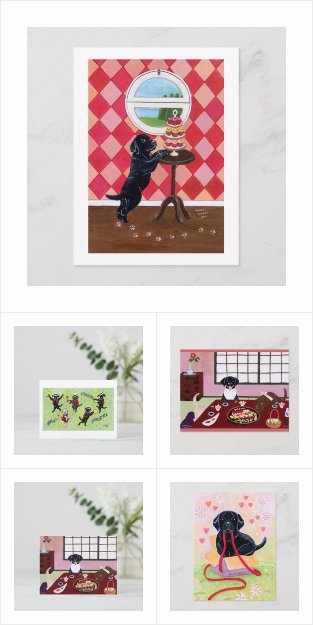 Whimsical Labrador Art Cards and Stationery