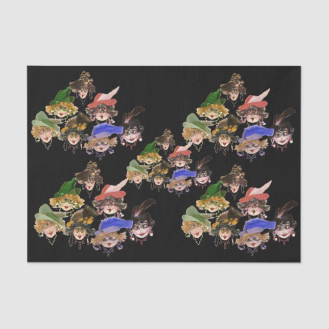 Whimsical Ladies Tissue Paper (Front)