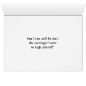 Whimsical Lady Fits Earrings in High School Card (Inside Horizontal (Bottom))