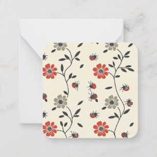 Whimsical Ladybug Delight Note Card