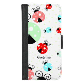 Whimsical Ladybug Personalized iPhone 8/7 Wallet Case