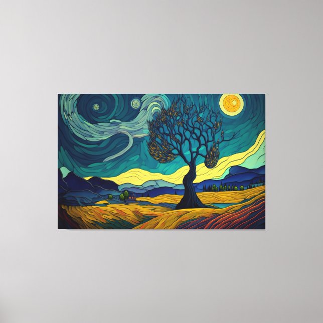 Whimsical Landscape Canvas Print (Front)