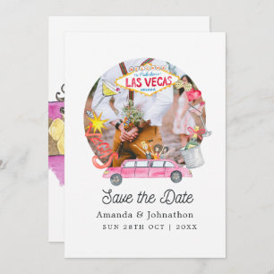 Whimsical Las Vegas Wedding Photo Save The Date