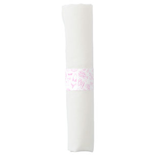 Whimsical Last Toast On The Coast Pink Napkin Bands