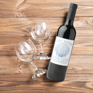 Whimsical Last Toast On The Coast Wine Label