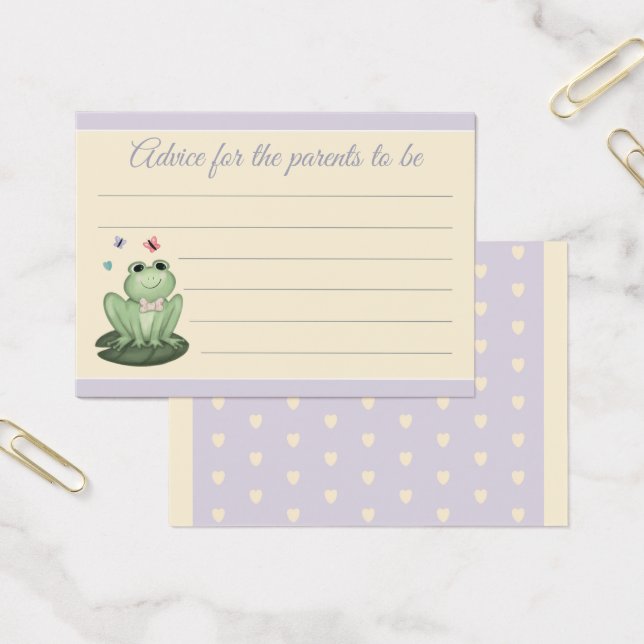 Whimsical Lavender Frog Baby Advice for Parents (Office)