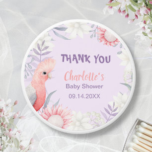 Whimsical Lavender Garden Floral Bird Baby Shower Mini Candle Favors