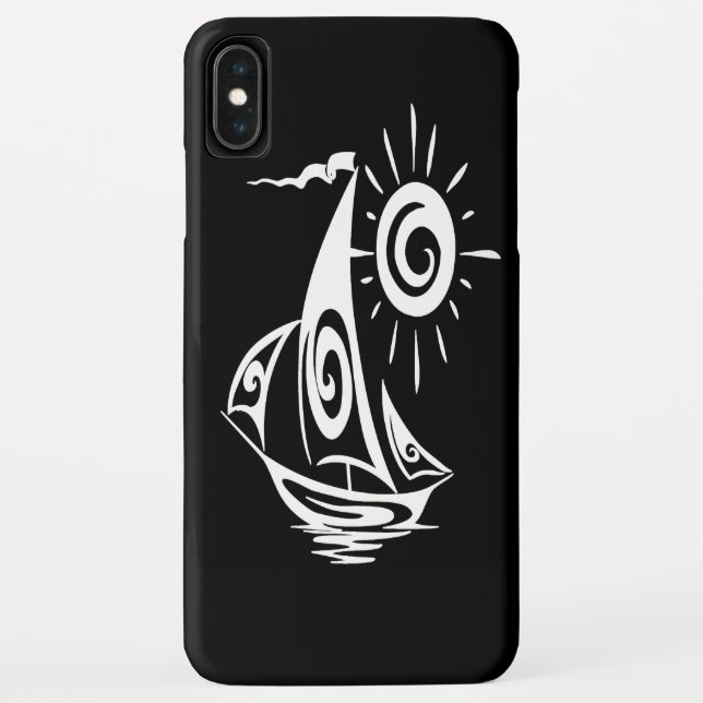 Whimsical Lazy Sailboat Case-Mate iPhone Case (Back)