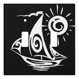 Whimsical Lazy Sailboat Light Switch Cover