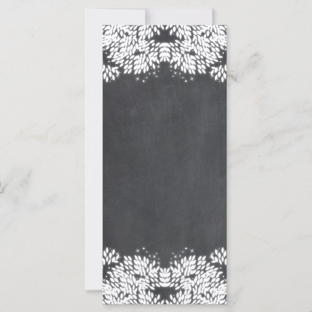 Whimsical Leaves and Stars on Chalkboard (Front)