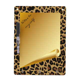Whimsical Leopard Print Dry Erase Board