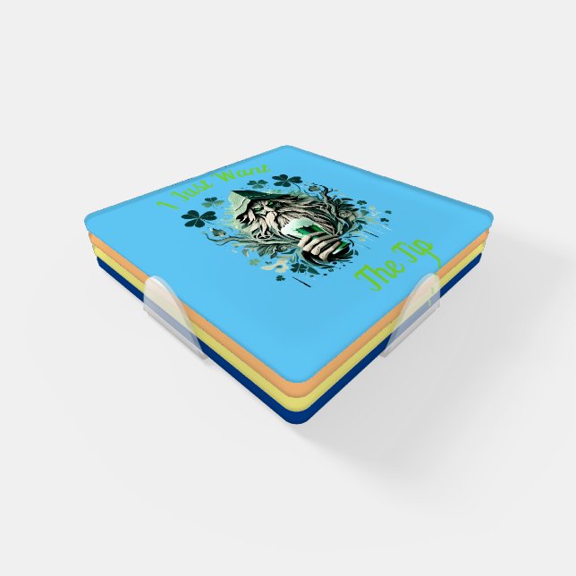 Whimsical Leprechaun Savoring A Brew Coaster Set (Set)