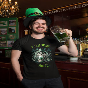 Whimsical Leprechaun Savoring A Brew T-Shirt