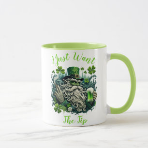 Whimsical Leprechaun Savoring A Cold One Mug