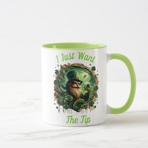 Whimsical Leprechaun Savoring A Pint Mug