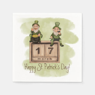 Whimsical Leprechauns St. Patrick's Day Napkins