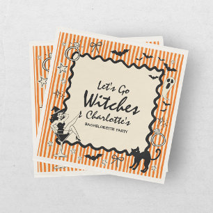 Whimsical Let's Go Witches Halloween Bachelorette Napkins