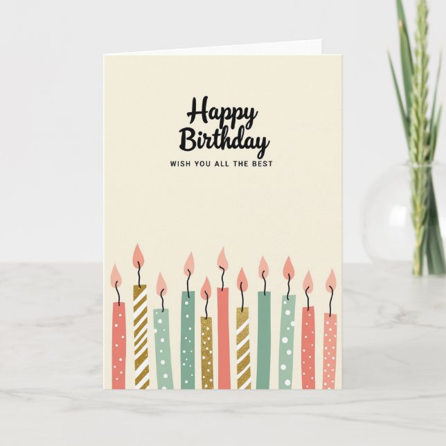 Whimsical Lights Birthday Card (Front)