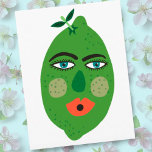 Whimsical Lime Postcard<br><div class="desc">Add your own text to the front and back,  or change the colors. Take a look at my shop for more!</div>