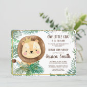Whimsical Lion Themed Party | Virtual Baby Shower Invitation (Standing Front)