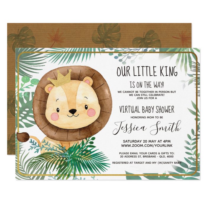 lion king themed baby shower invitations