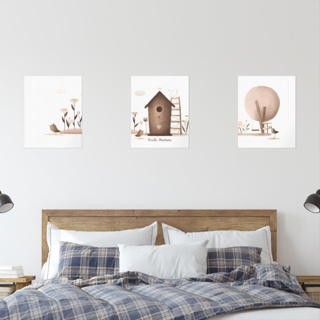 Whimsical Little Bird & Secret Garden - 3 pcs set (Bedroom)