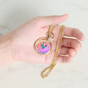 Whimsical Little Bird Watch Necklace