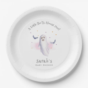 Whimsical Little Boo Halloween Baby Shower Paper Plates