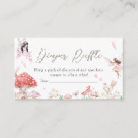 Whimsical Little Fairy Baby Shower Diaper Raffle