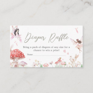 Whimsical Little Fairy Baby Shower Diaper Raffle Enclosure Card
