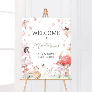Whimsical Little Fairy Baby Shower Welcome Poster