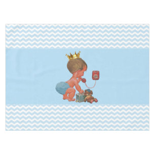 Whimsical Little Prince on Phone Baby Shower Tablecloth