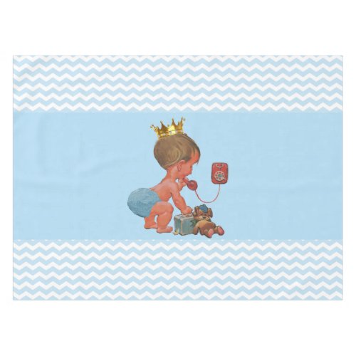 Whimsical Little Prince on Phone Baby Shower Tablecloth