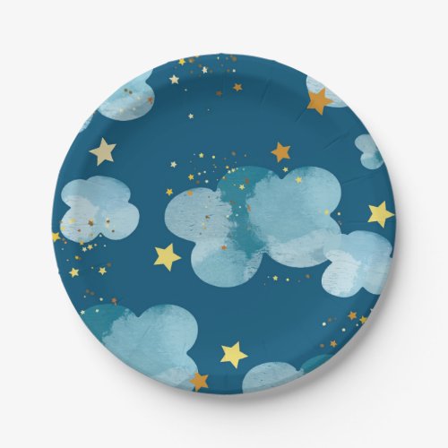 Whimsical Little Star Baby Shower Paper Plates