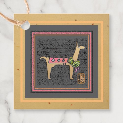 Whimsical Llama Gift Tag