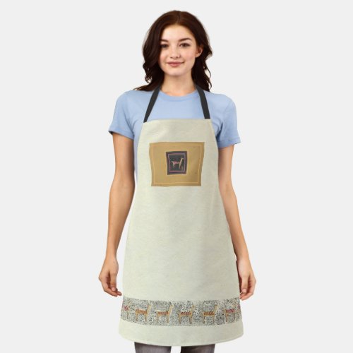 Whimsical LLamas All_Over Print Apron