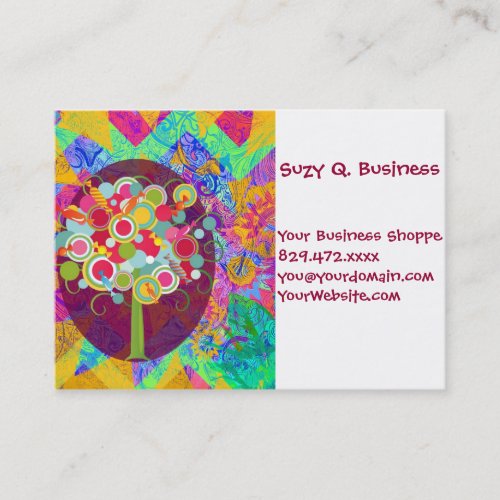 Whimsical Lollipop Candy Tree Business Cards