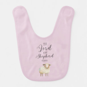 Whimsical Lord is My Shepherd Psalm 23:1 Baby Bib