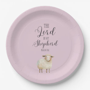 Whimsical Lord is My Shepherd Psalm 23:1 Paper Plates