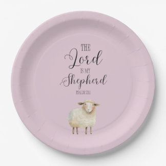Whimsical Lord is My Shepherd Psalm 23:1 Paper Plates