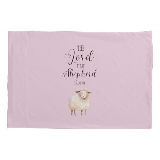 Whimsical Lord is My Shepherd Psalm 23:1 Pillow Case (Back)
