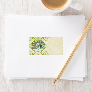 Whimsical Love Birds Sittin in a Tree Address Label