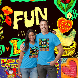 Whimsical Love & Joy, Colorful Celebration T-Shirt