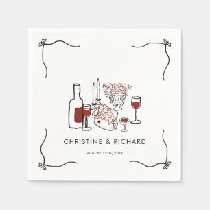 Whimsical Love Modern Wedding Napkins