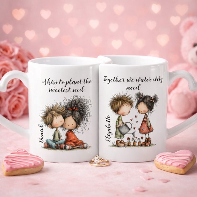 Whimsical Love Mugs with Heart Handles  (Creator Uploaded)